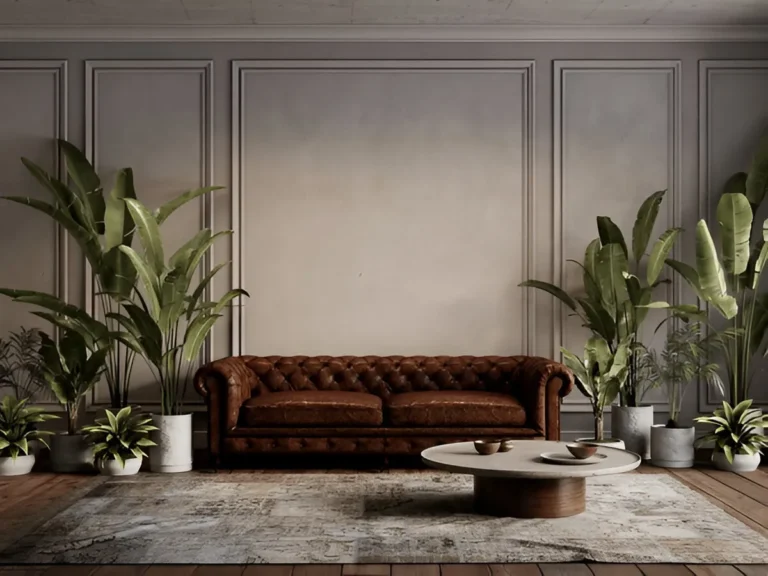 loft-gray-classic-interior-brown-leather 3 seater